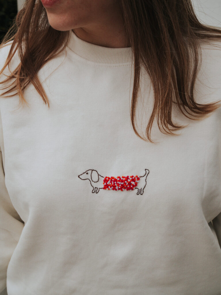 teckel brodé très simple à faire